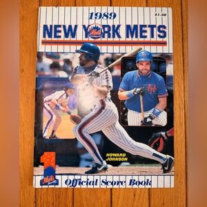 1989 New York Mets Official Score Book Howard Johnson Cover 40th anniversary